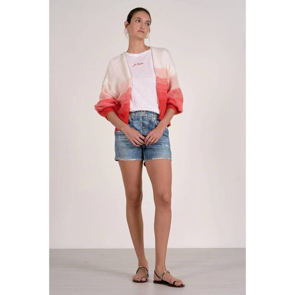 NEW ELAN loose knit cardigan sweater in red